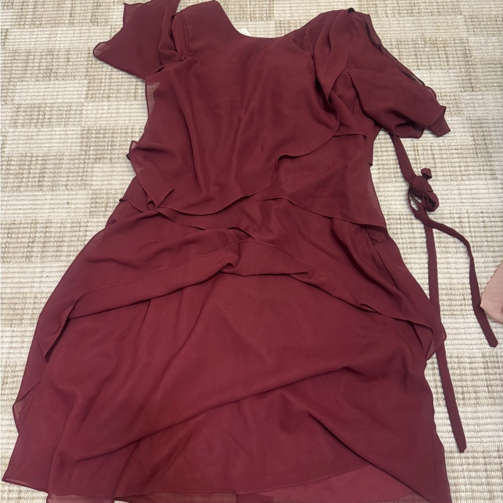 Elegant Burgundy Dress